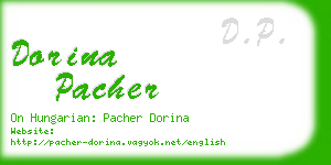 dorina pacher business card